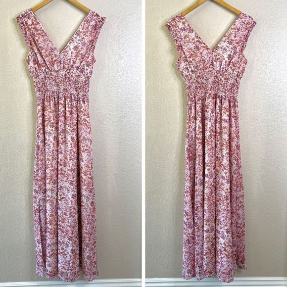 Banana Republic Pink Floral Maxi Dress - Picture 1 of 12